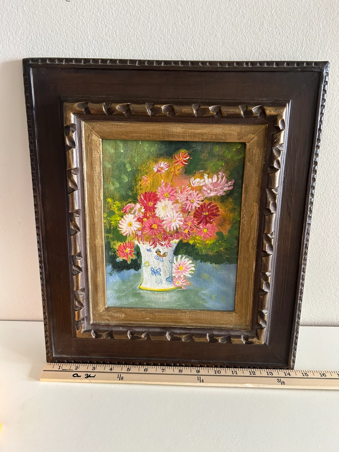 Framed Floral Still Life Painting - photo 4
