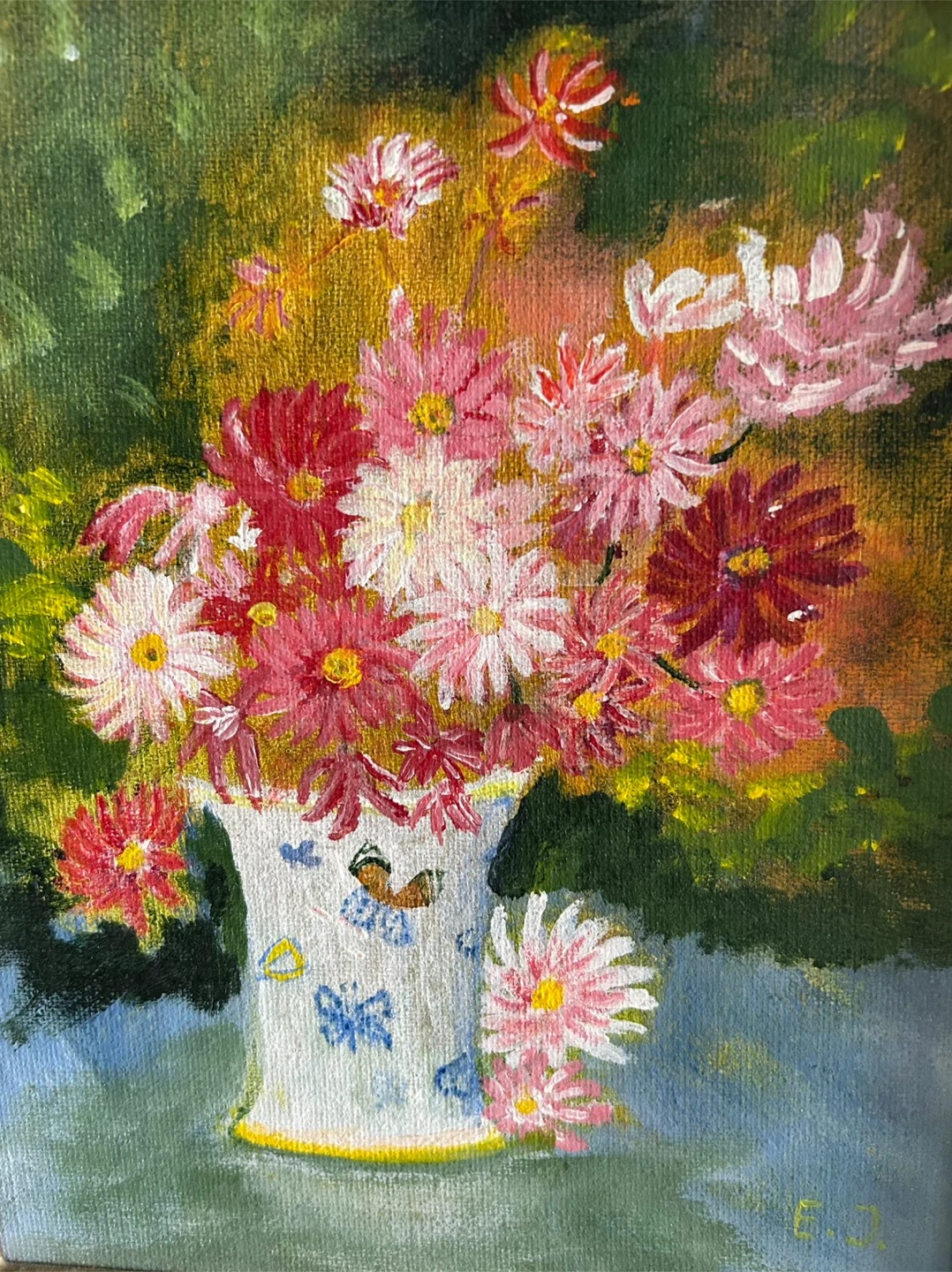 Framed Floral Still Life Painting - photo 2