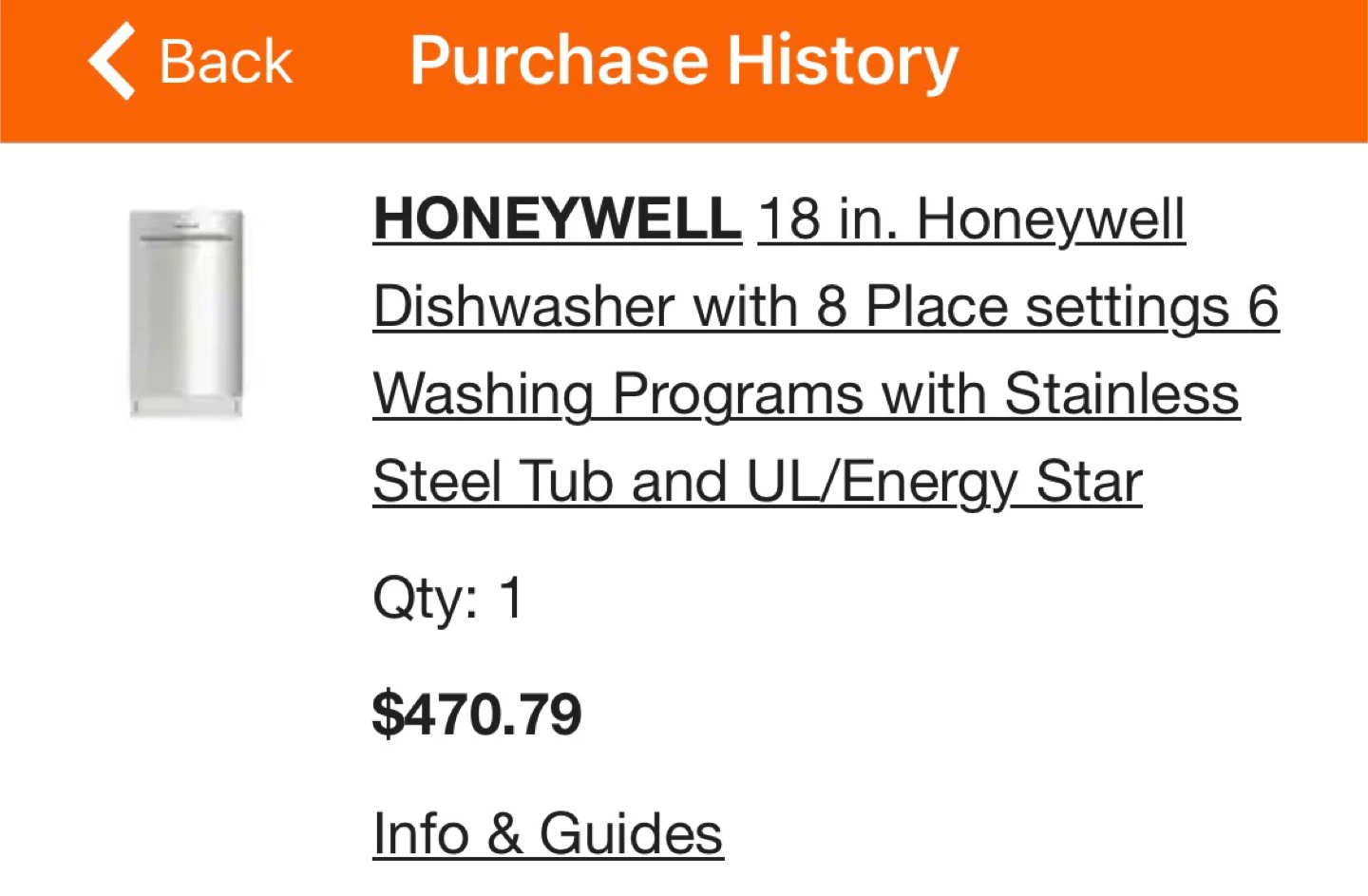 New Honeywell 18 inch Dishwasher - photo 2