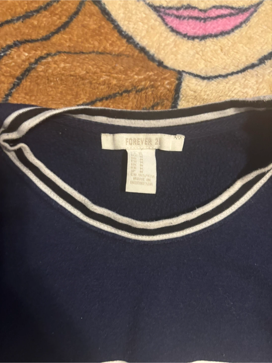 Forever 21 "YOBMOT" Navy Blue Crewneck Sweatshirt - photo 2