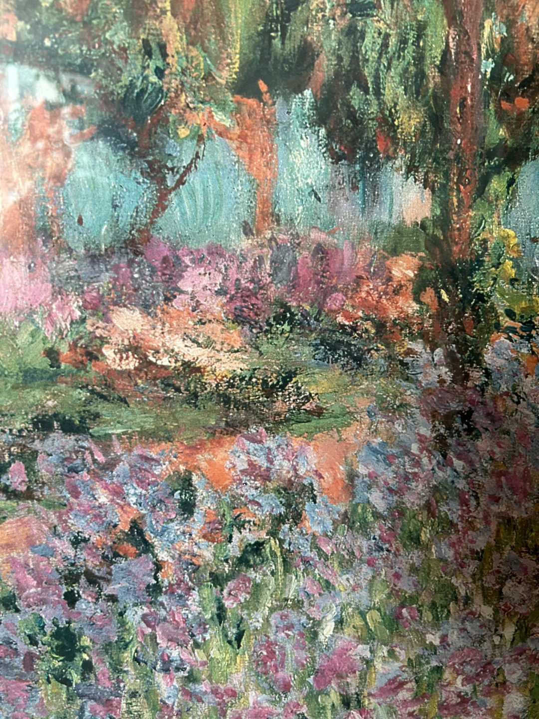 Large Framed Print of Impressionist Garden Painting - photo 2