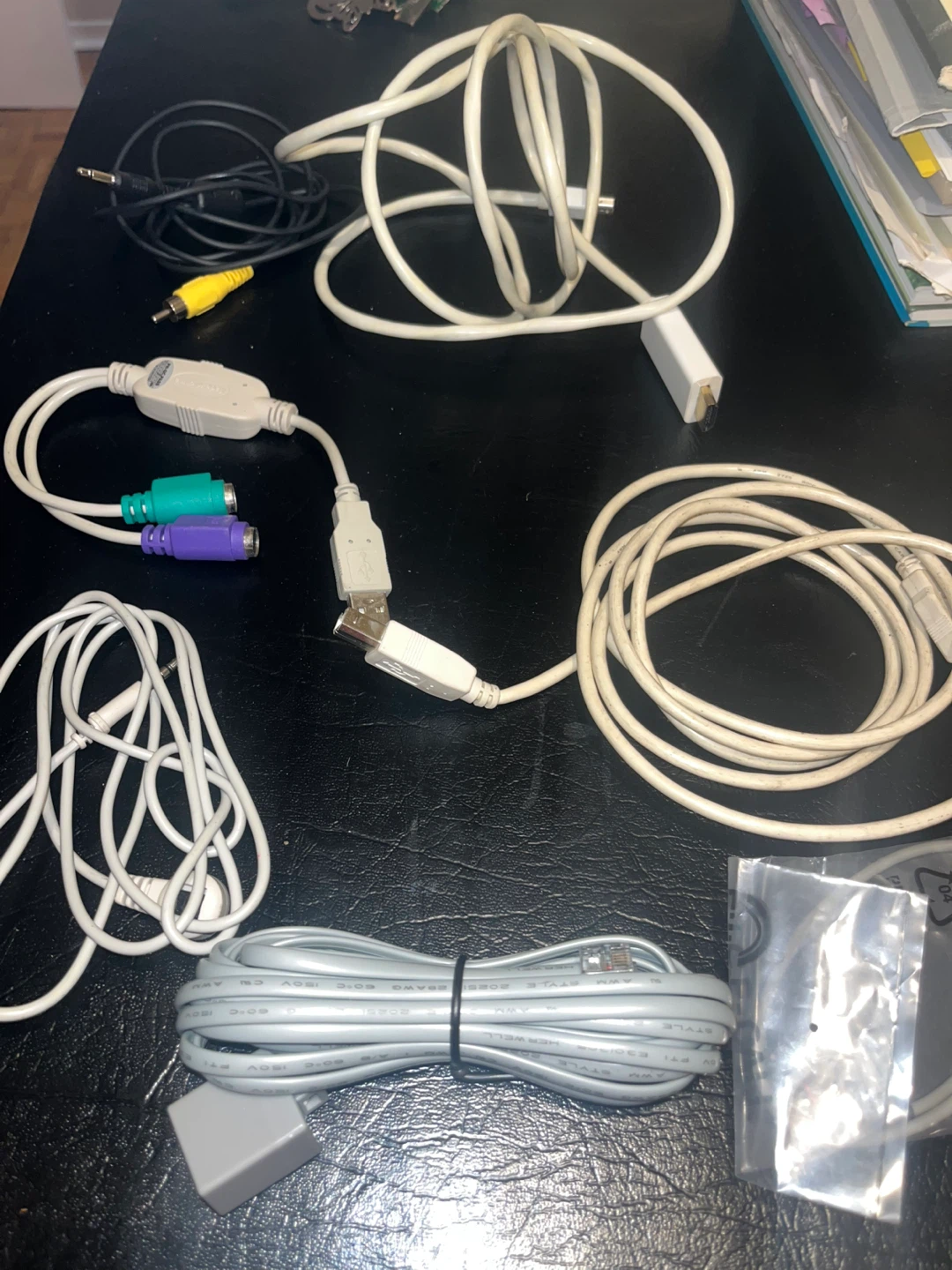 Assorted Computer Cables and Adapters