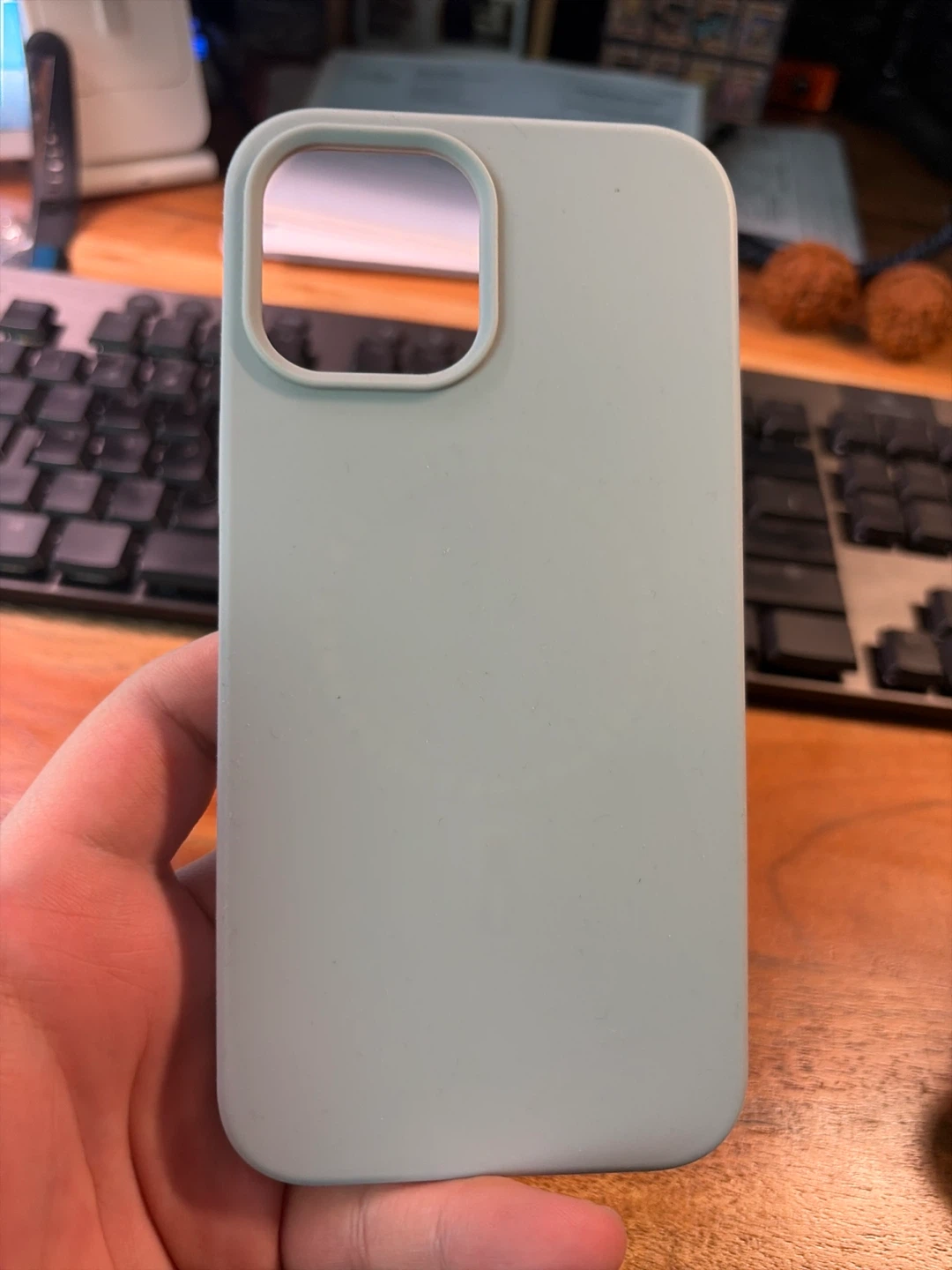 Iphone 12 pro maxLight blue Silicone Phone Case