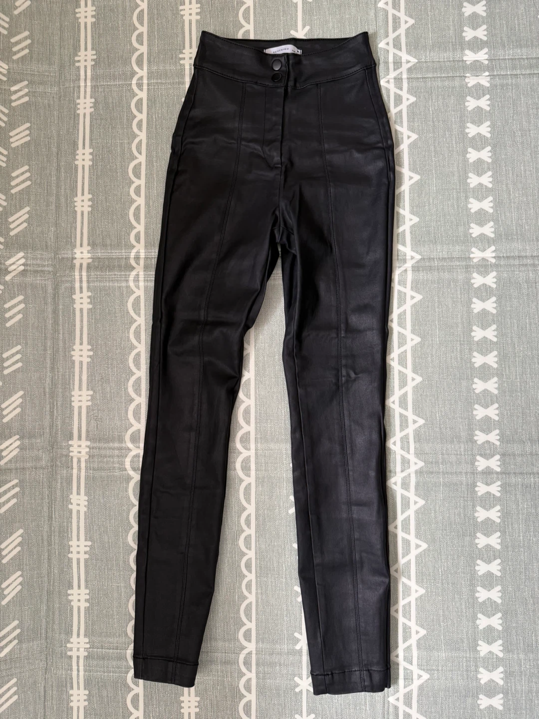 Reserved Faux Leather Pants Black Size EUR 36 / US 4