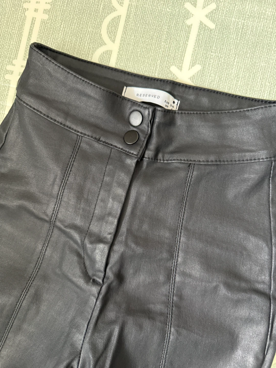 Reserved Faux Leather Pants Black Size EUR 36 / US 4 - photo 2
