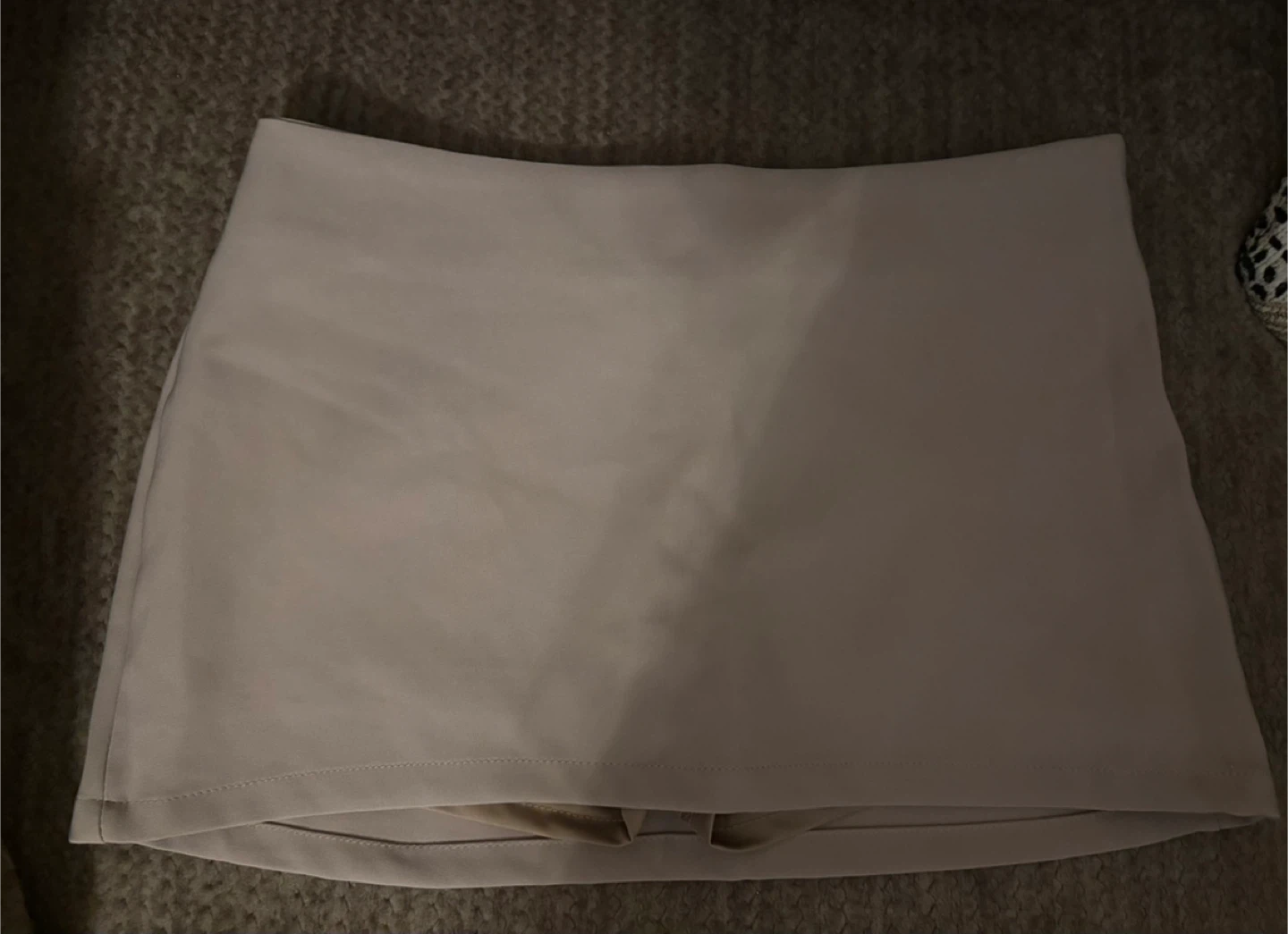 Light Beige A-Line Mini Skirt