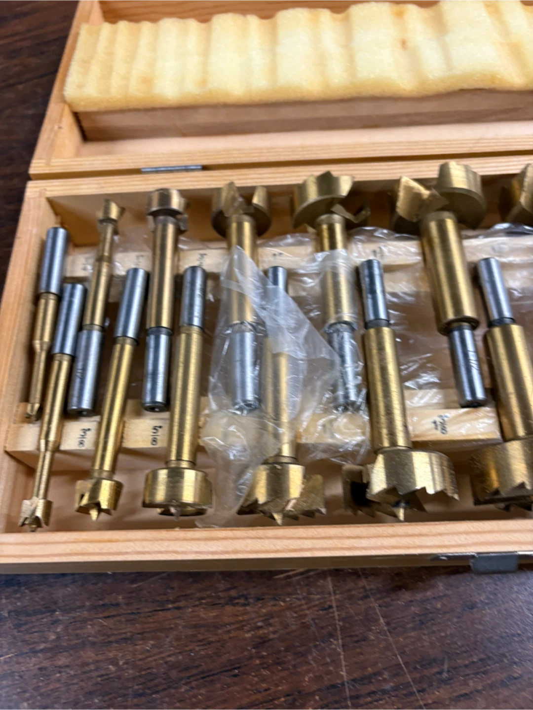Set of 16 Brad Point Drill Bits with Wooden Case - photo 3