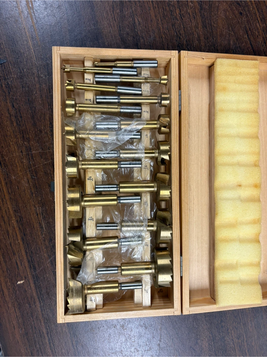 Set of 16 Brad Point Drill Bits with Wooden Case - photo 4