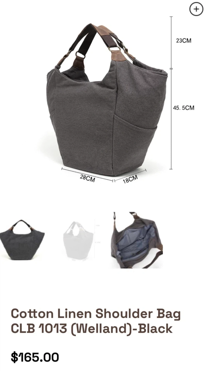 DaVan Cotton Linen/leather oversized bag, water repellent! - photo 2