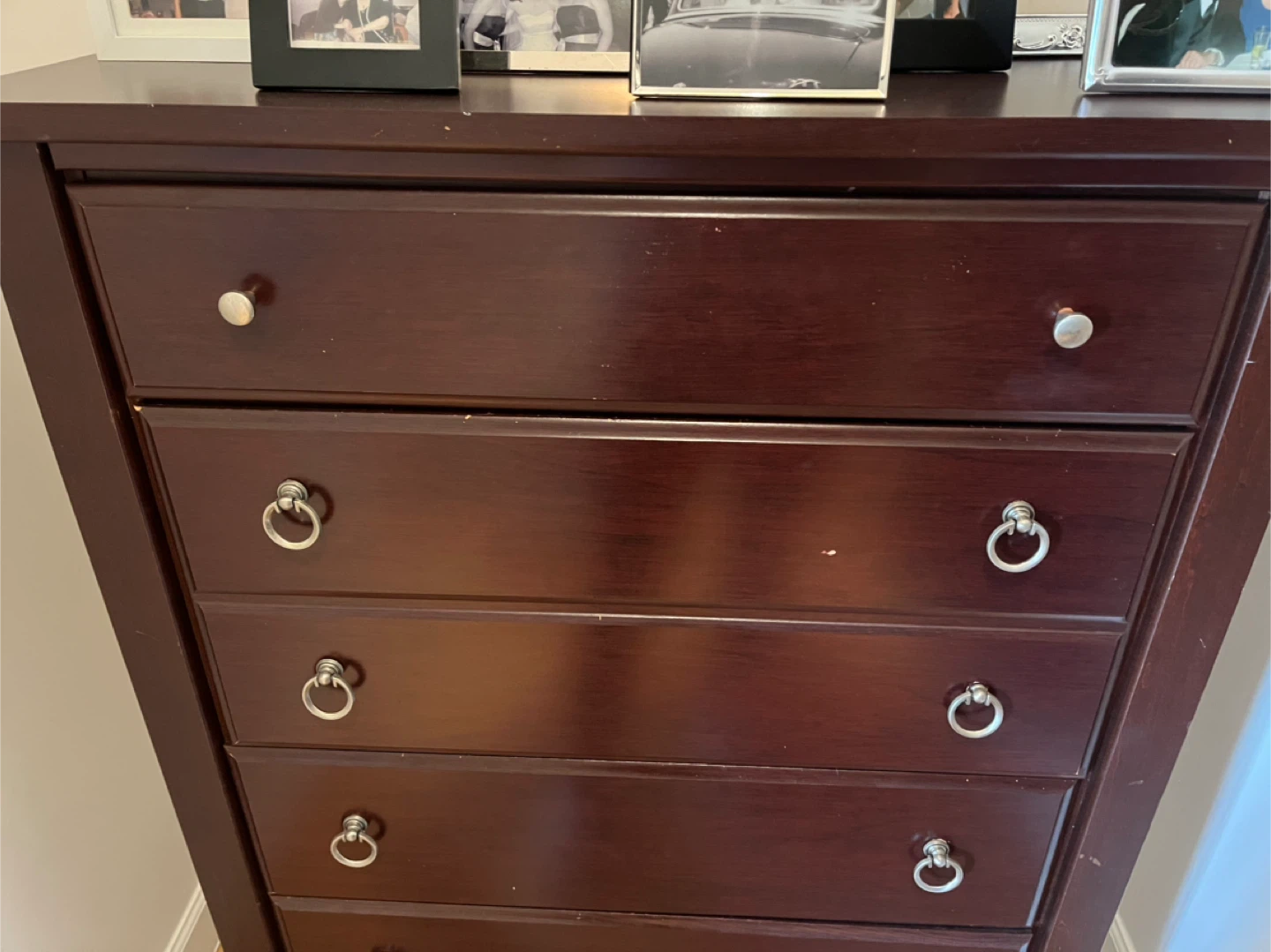 5 Drawer Dresser - Cherry Wood - photo 4
