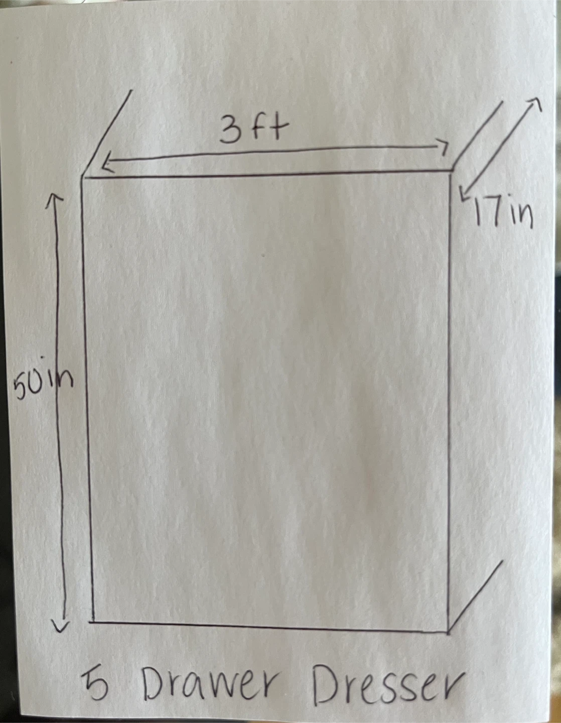 5 Drawer Dresser - Cherry Wood - photo 5