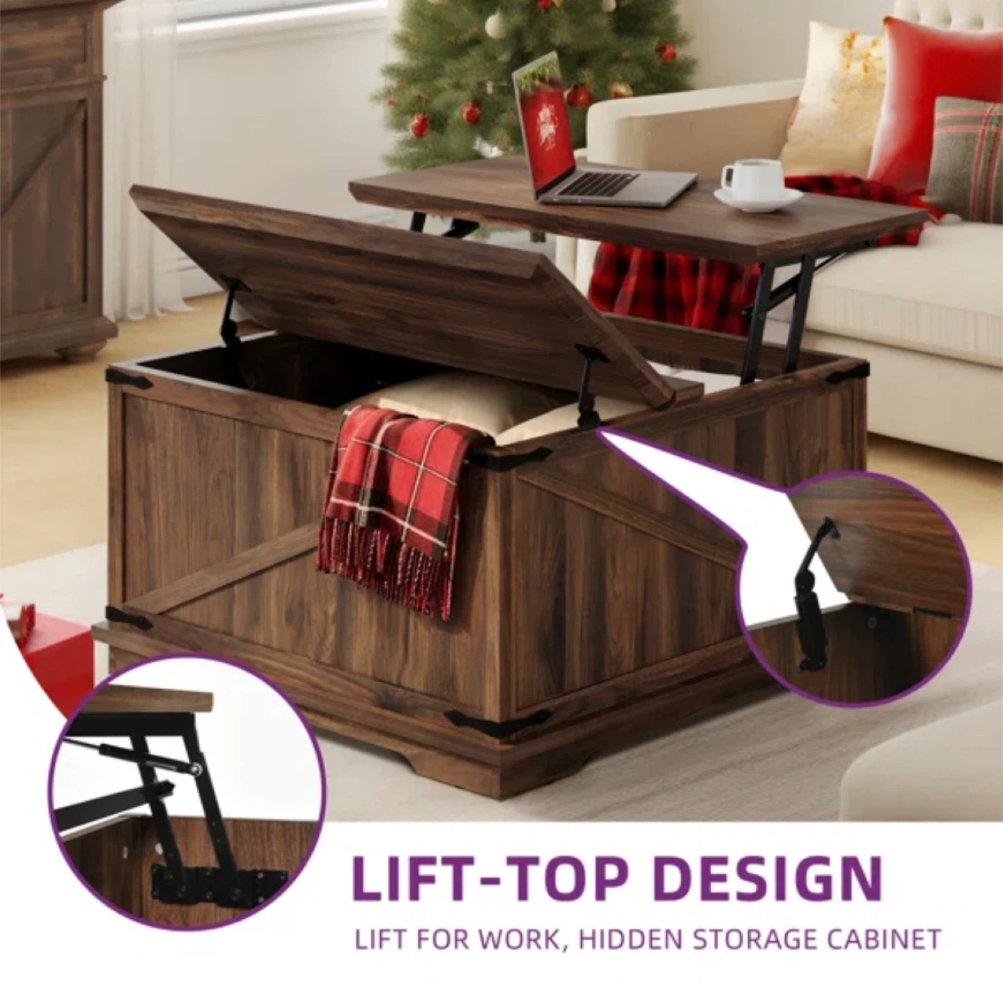 Lift-Top Storage Coffee Table