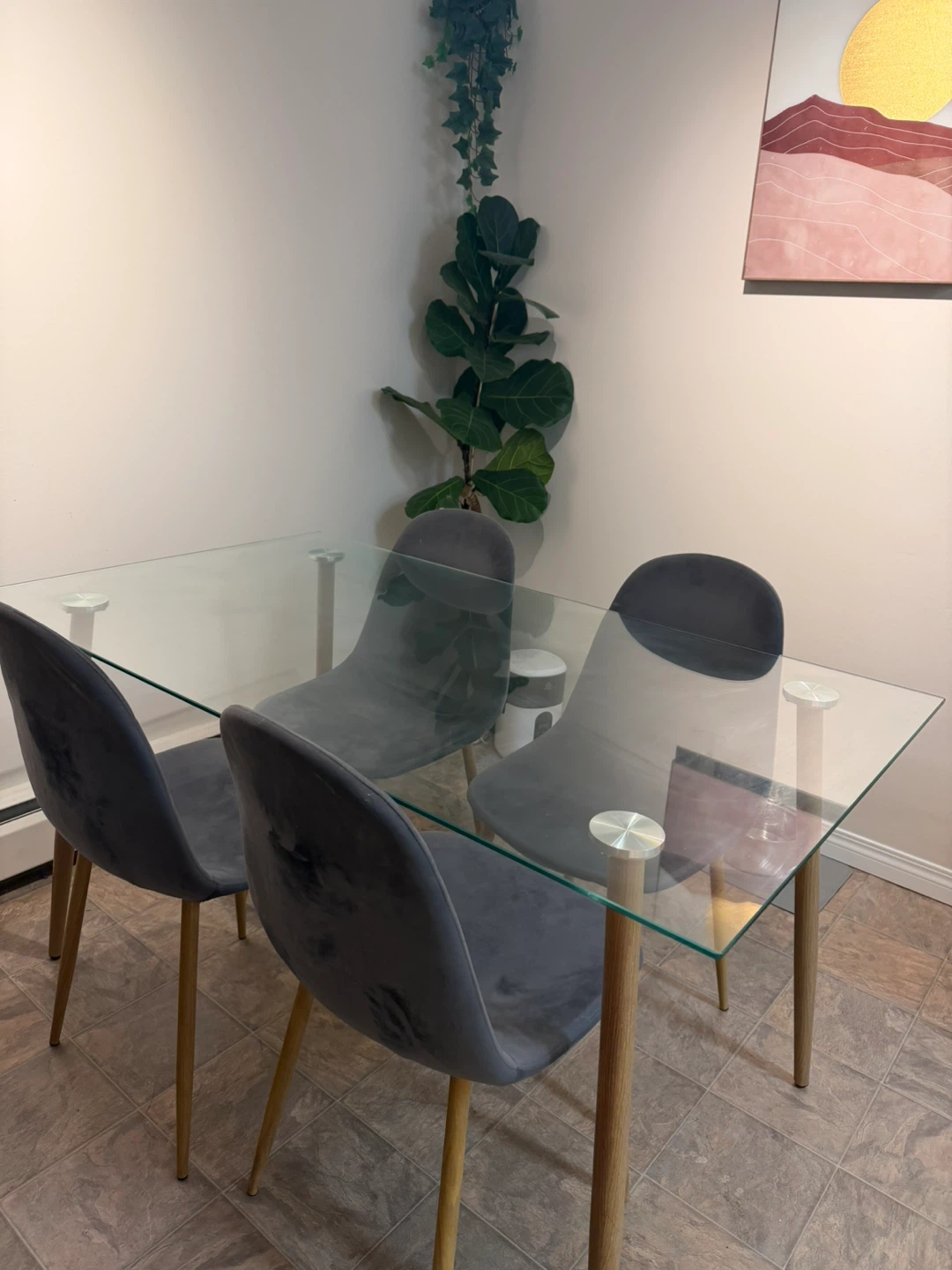 Glass Top Dining Table only