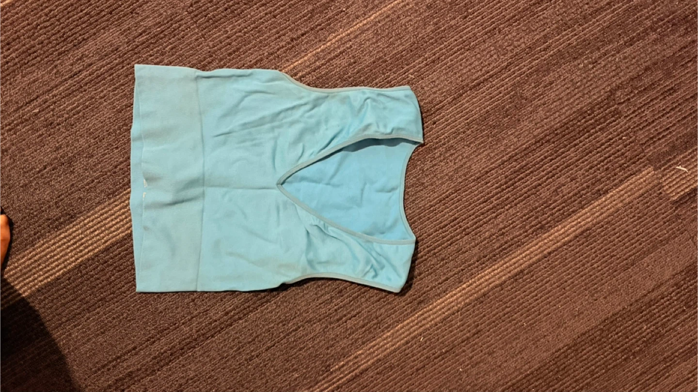 Light Blue Seamless Crop Top