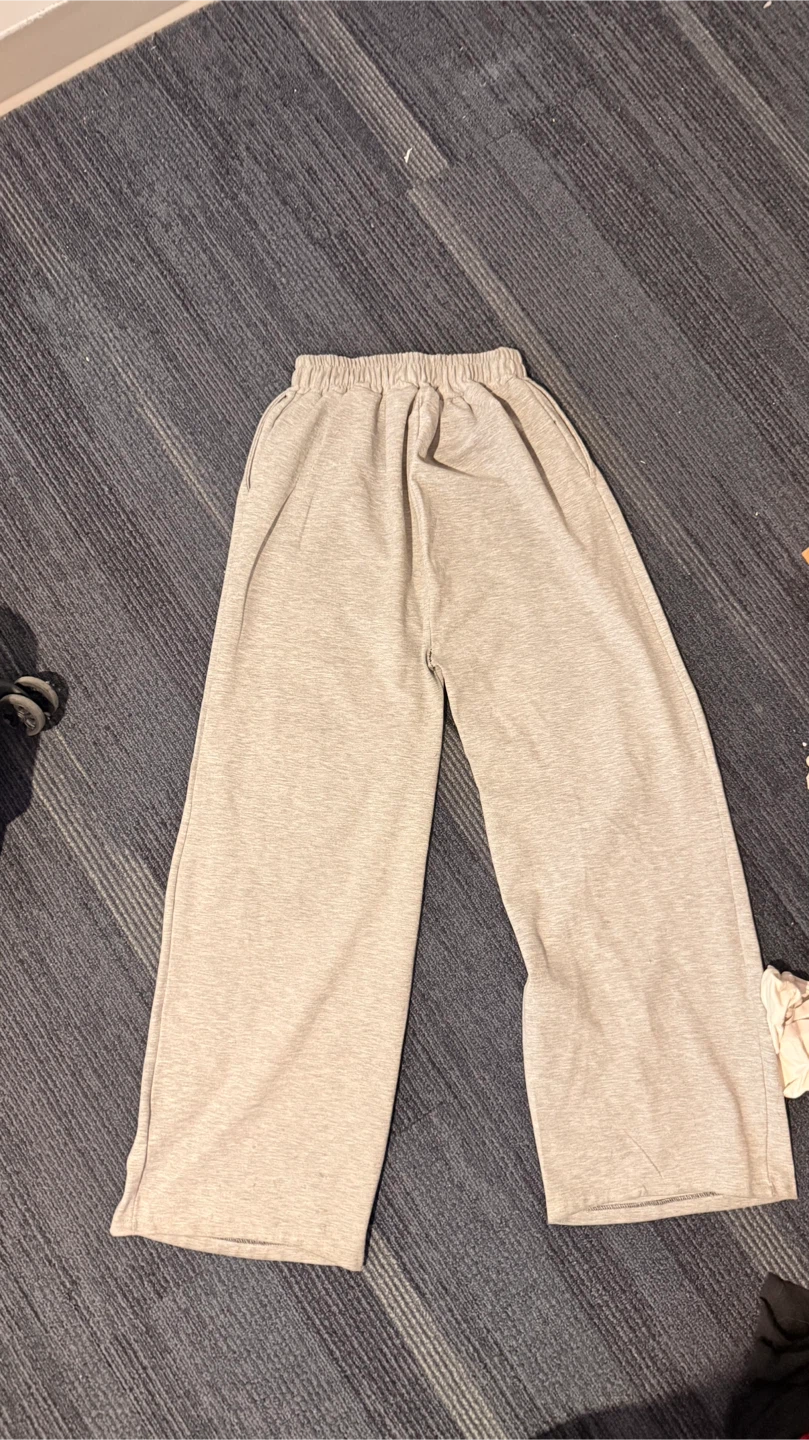 Light Gray Wide Leg Sweatpants
