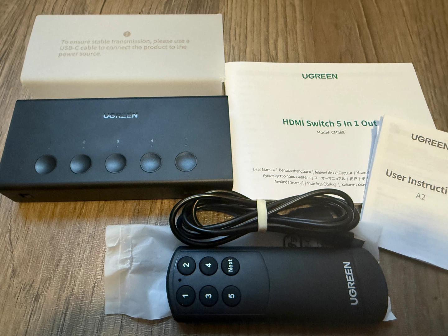 UGREEN HDMI Switch 5 in 1 Out
