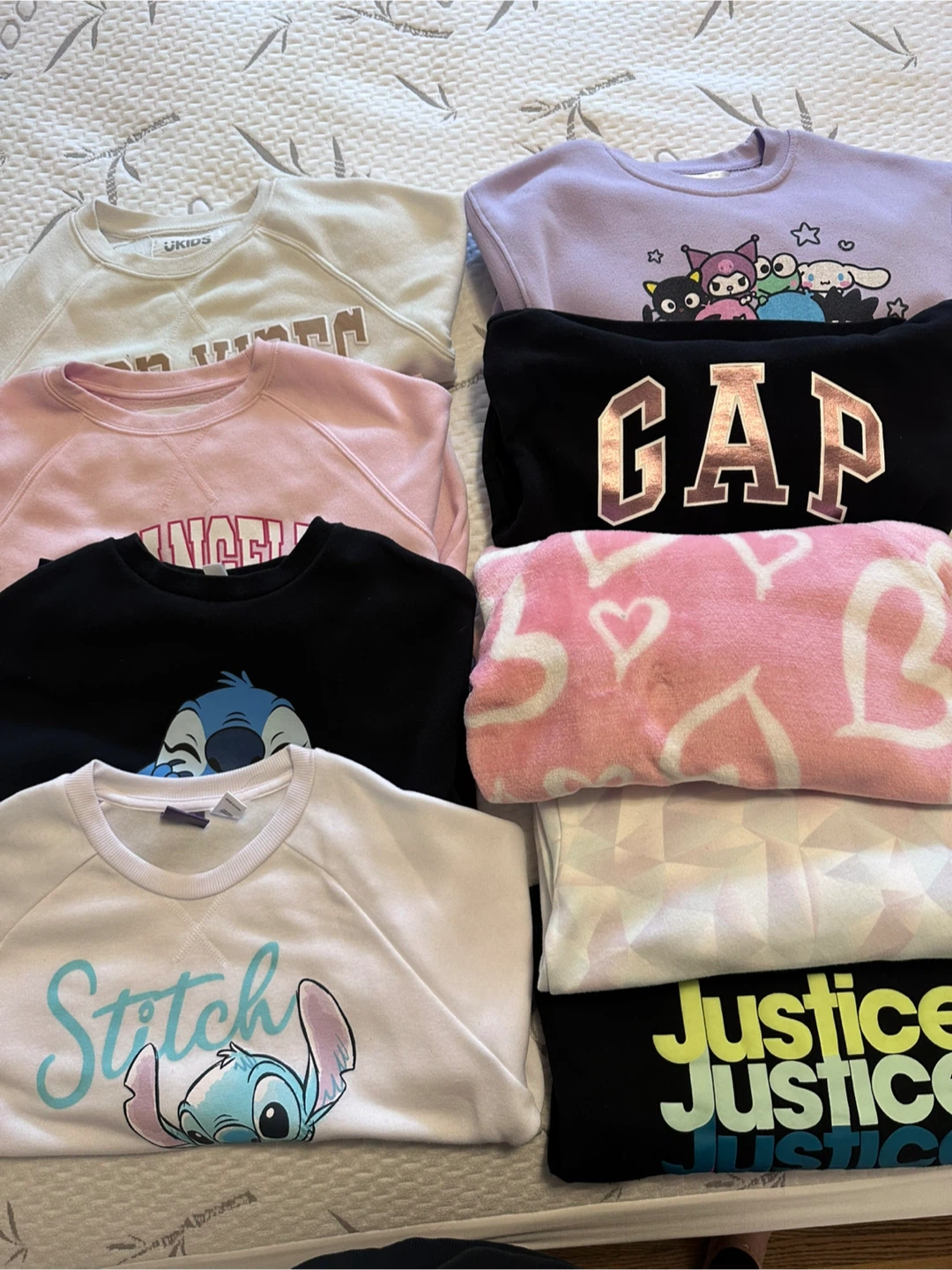 Girls size large lot of clothes