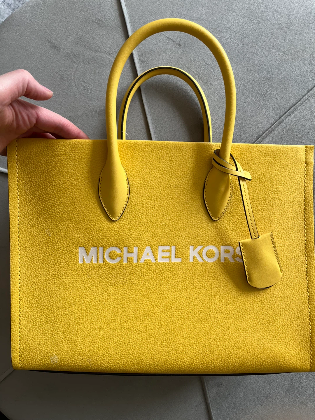 Michael Kors Yellow Leather Tote Bag