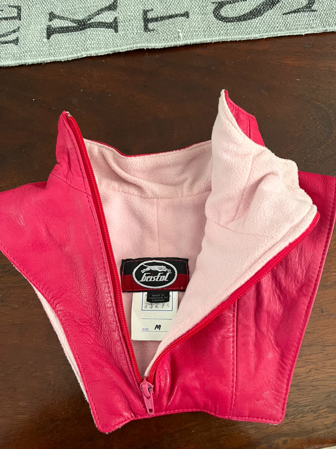 Bristol Pink Leather Fleece Lined Collar - photo 4