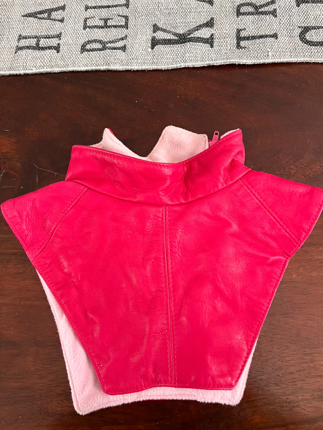 Bristol Pink Leather Fleece Lined Collar - photo 2