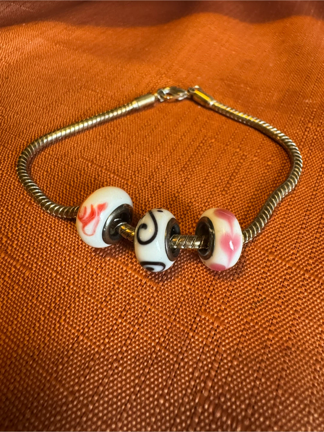 Charm Bracelet with 3 Beads