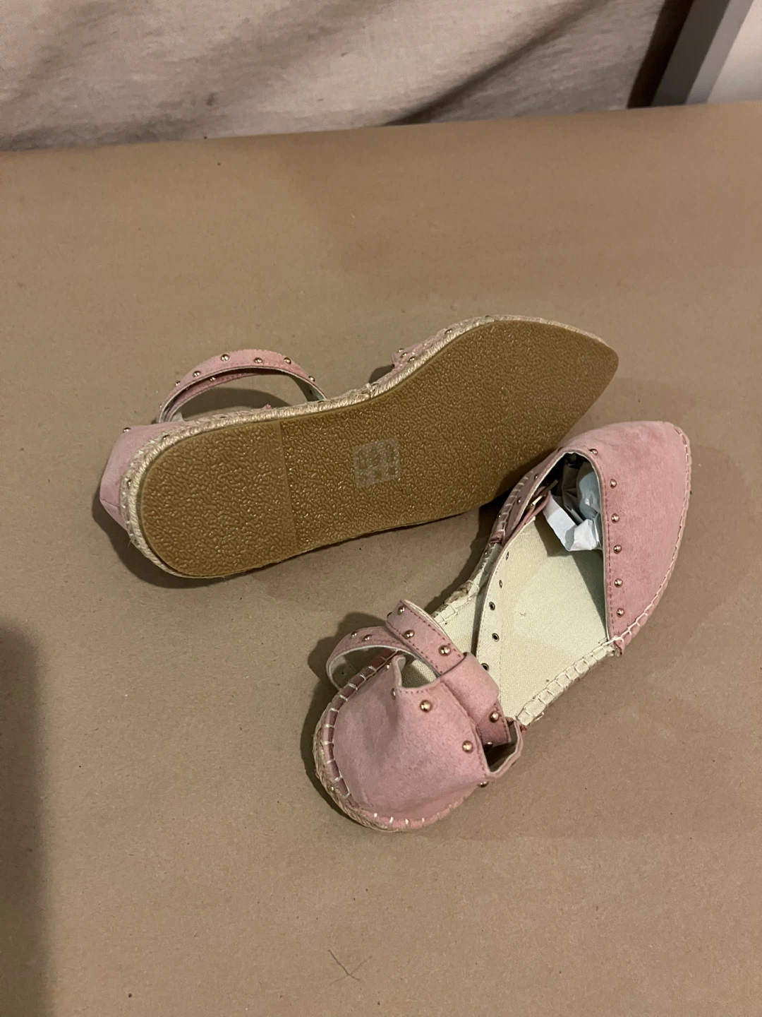 Pink Espadrille Flats with Studs - photo 2