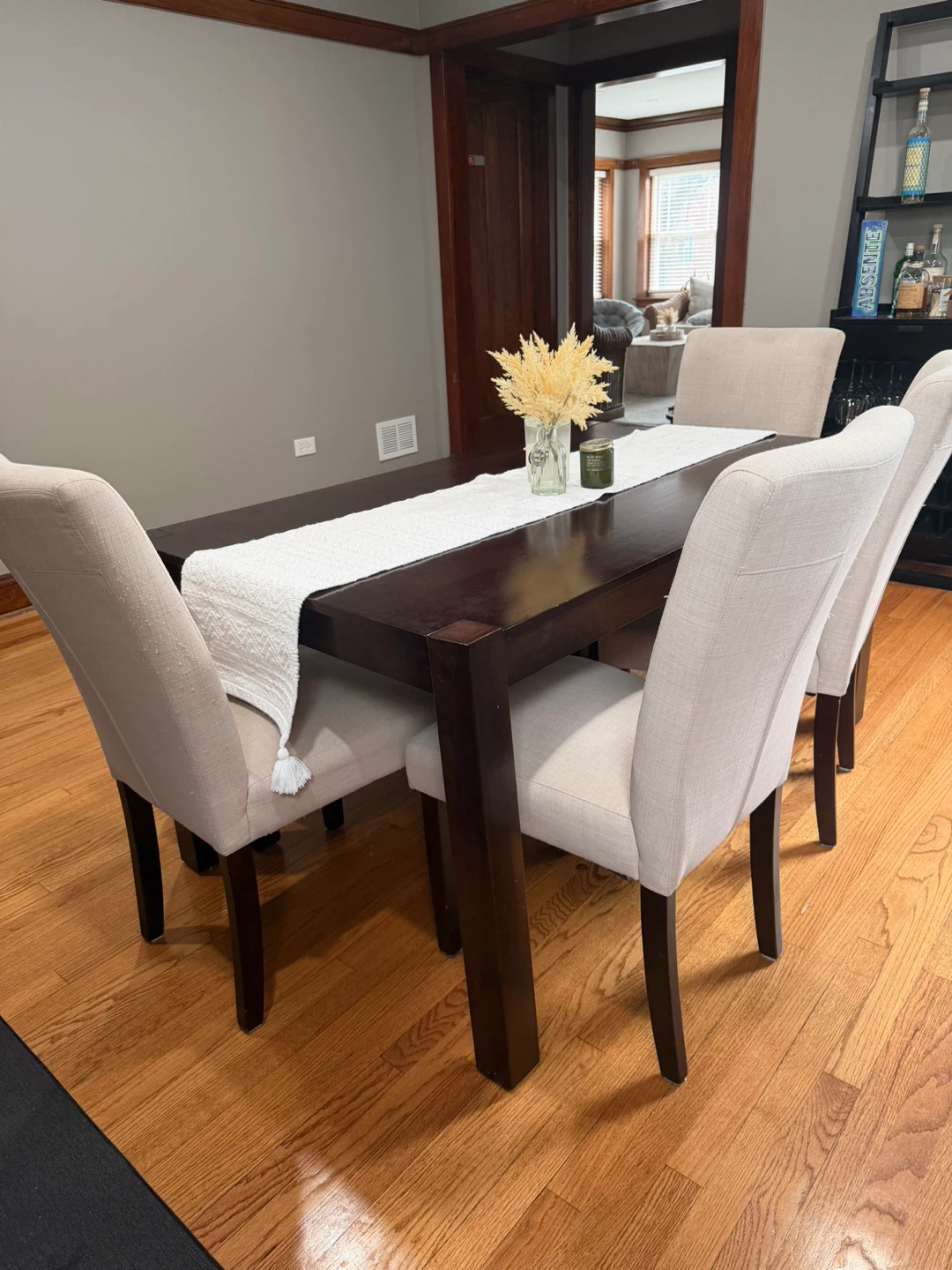 Dining Table Set with 4 Chairs and Bench - photo 3