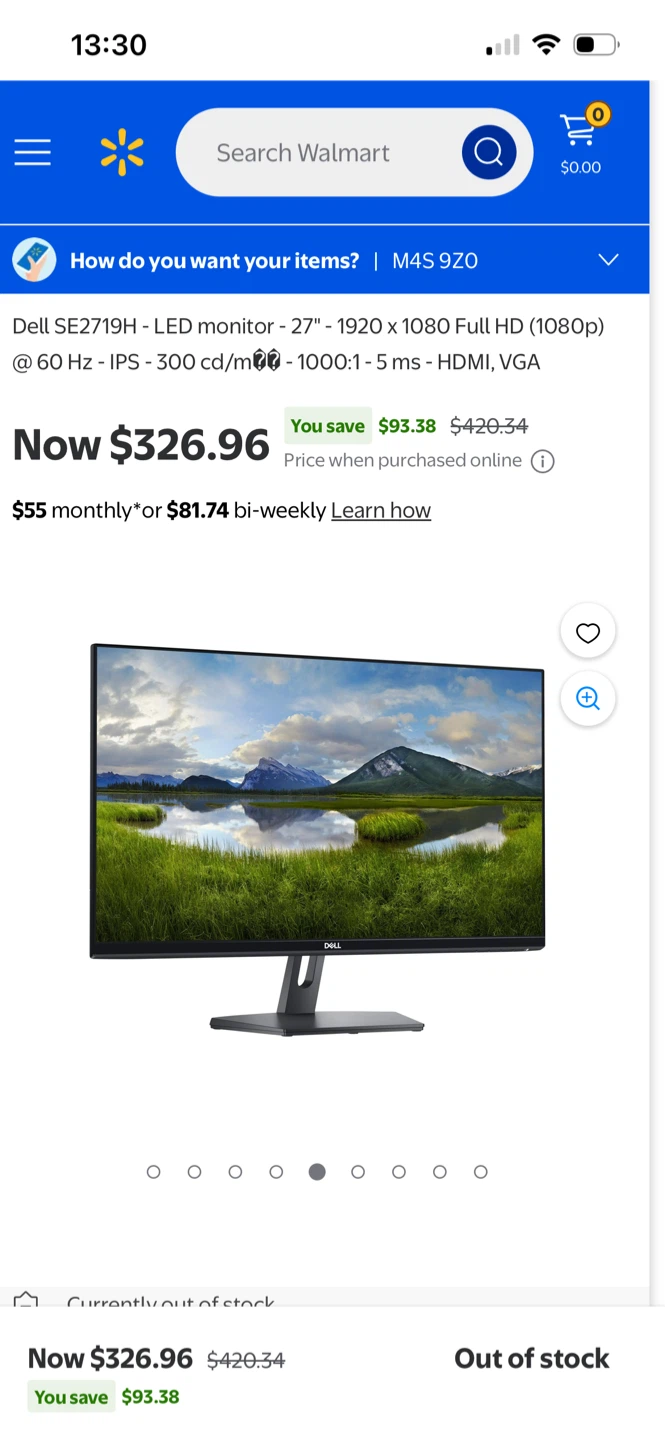 Dell Monitor LED  SE2719HR – $120 - photo 4