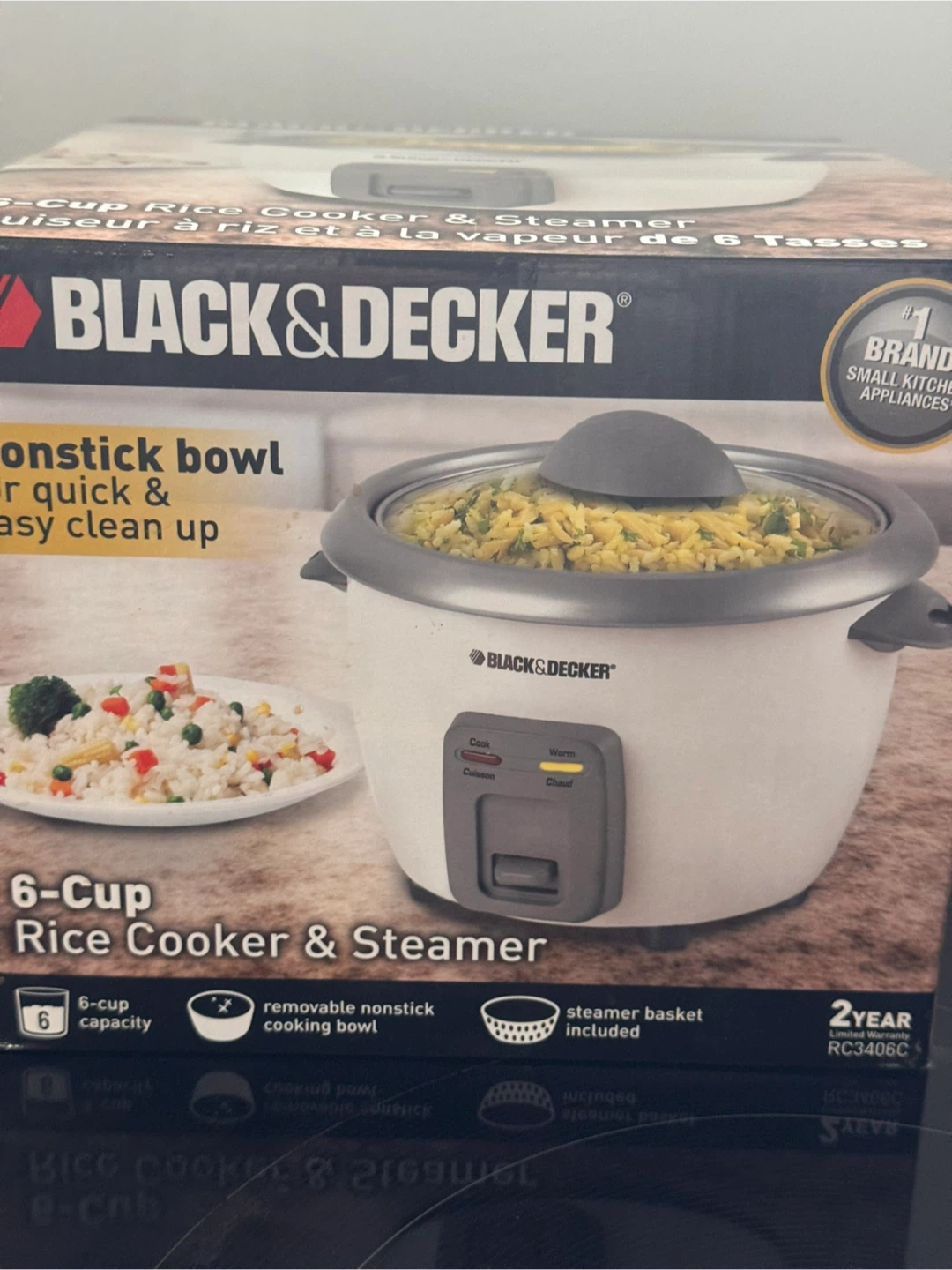 Black & Decker 6-Cup Rice Cooker & Steamer