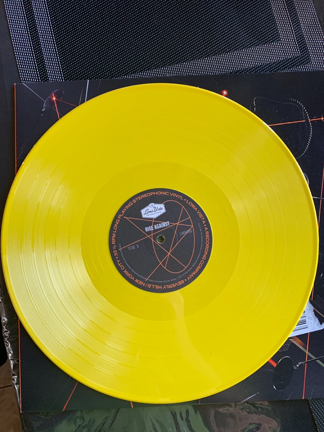 Rise Against Ricochet Yellow Vinyl Record - photo 4