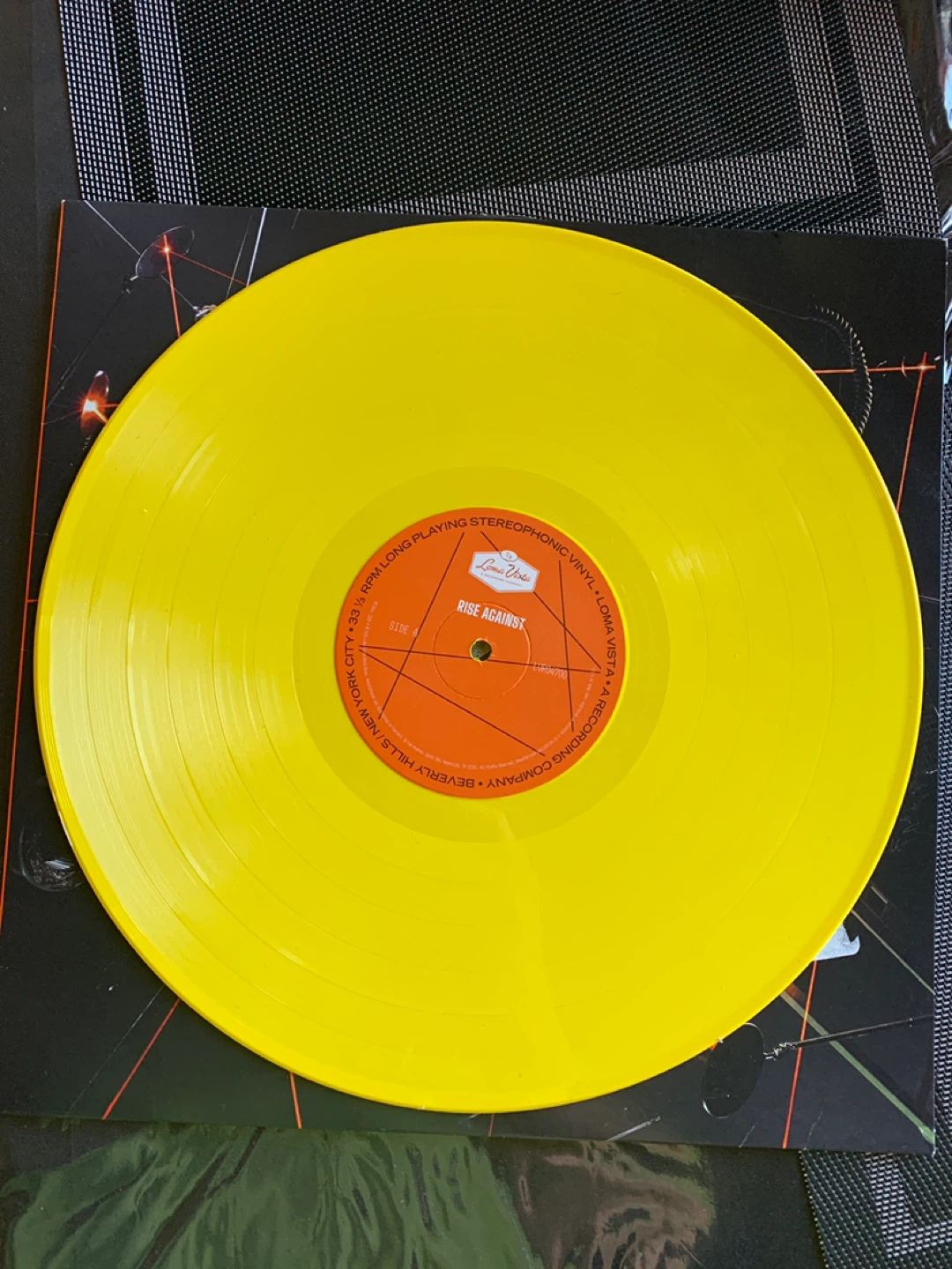 Rise Against Ricochet Yellow Vinyl Record - photo 3