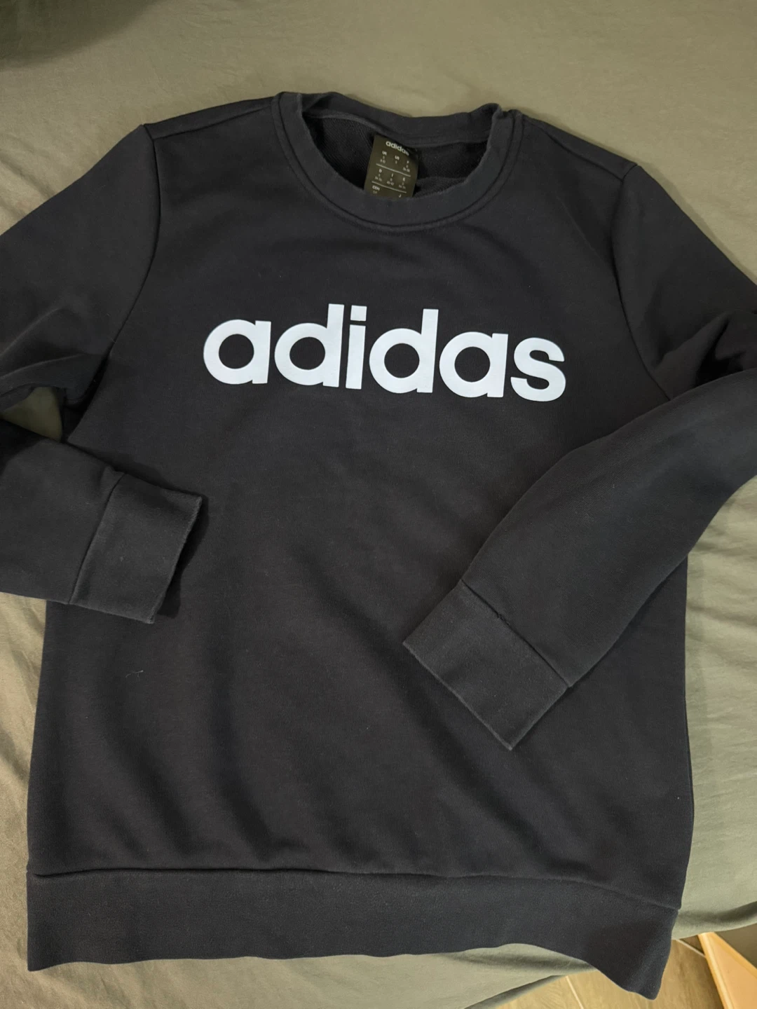 Adidas Black Crewneck Sweatshirt with Logo