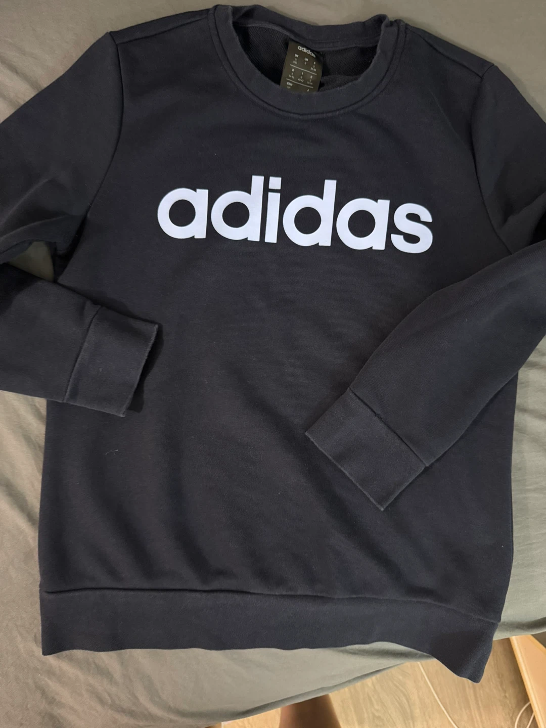 Adidas Black Crewneck Sweatshirt with Logo - photo 3