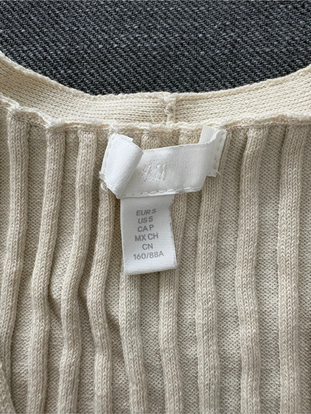 H&M Ribbed Cropped Cardigan - photo 2