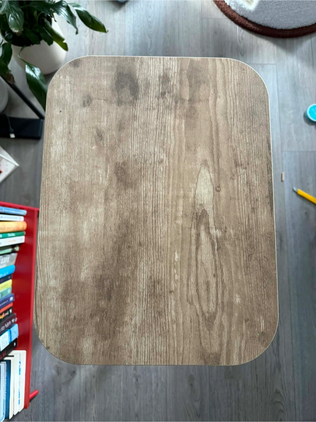 C Shaped End Table - Greige & Black - photo 3