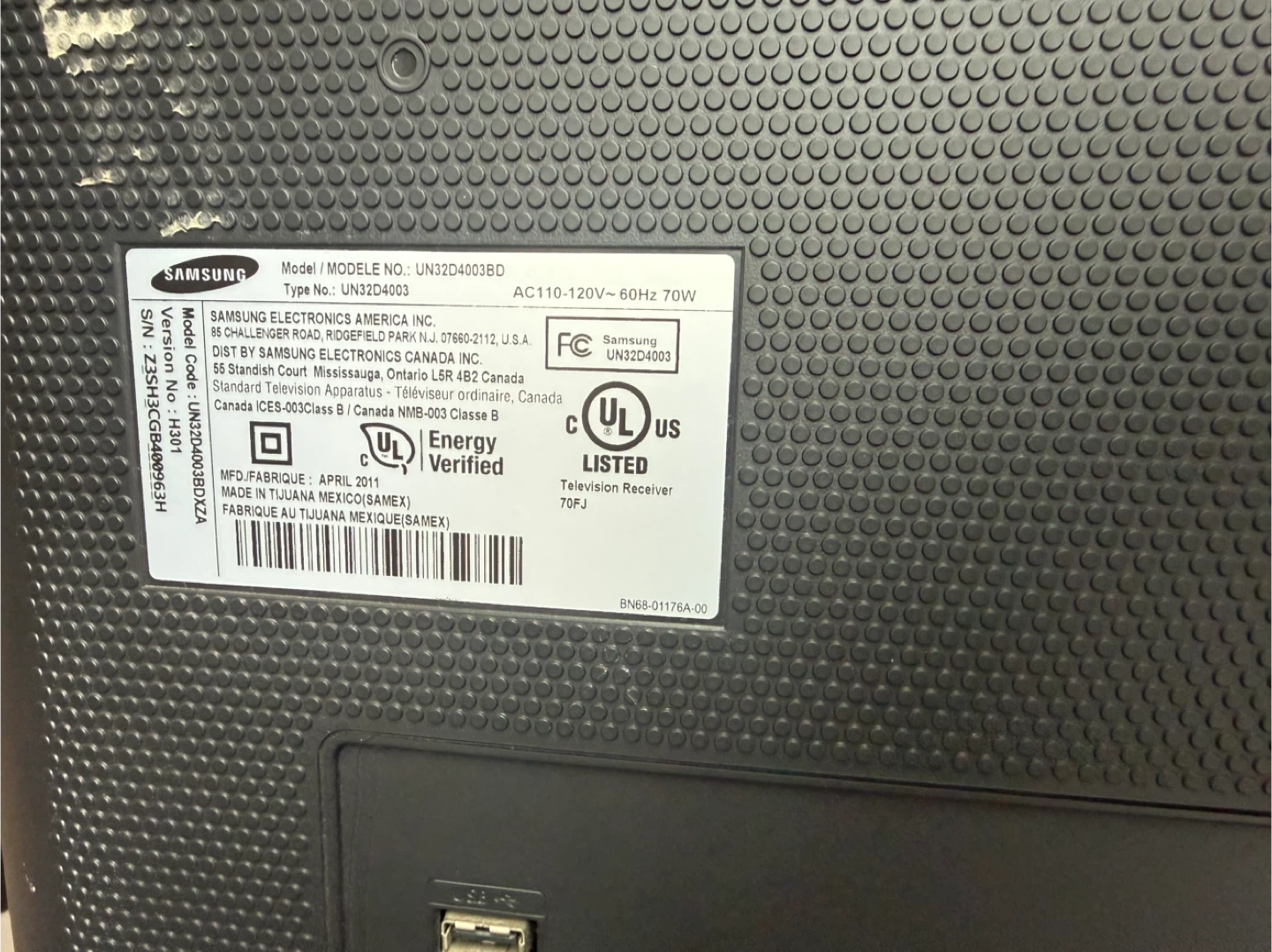 Samsung 32" LED TV UN32D4003BD - photo 2