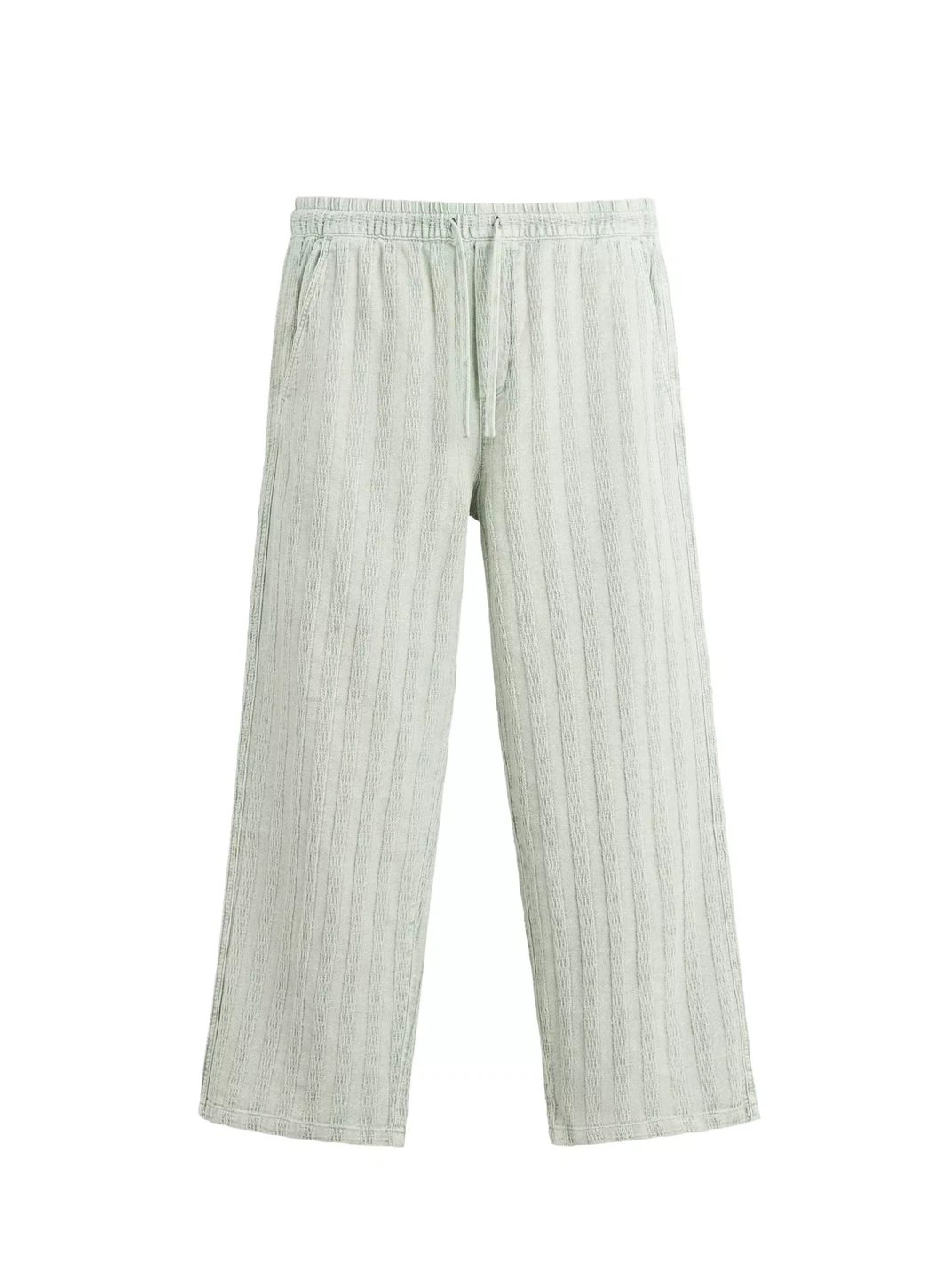 JACQUARD RELAXED FIT PANTS (Light Green)