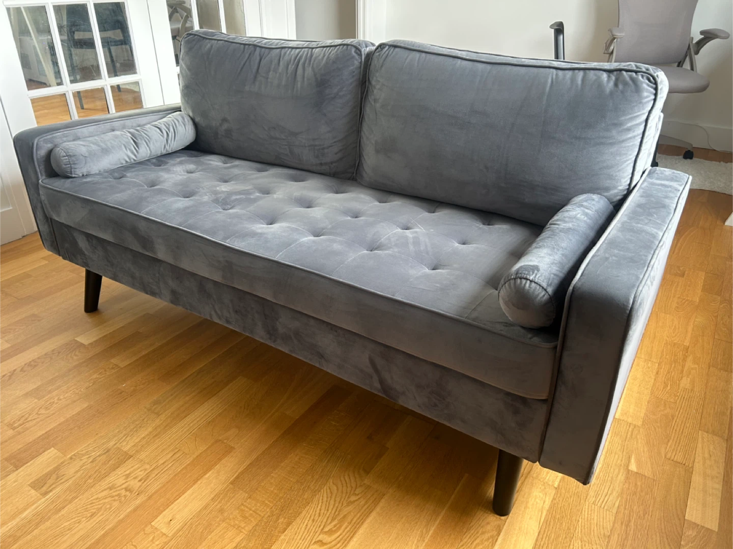 Grey Velvet Sofa