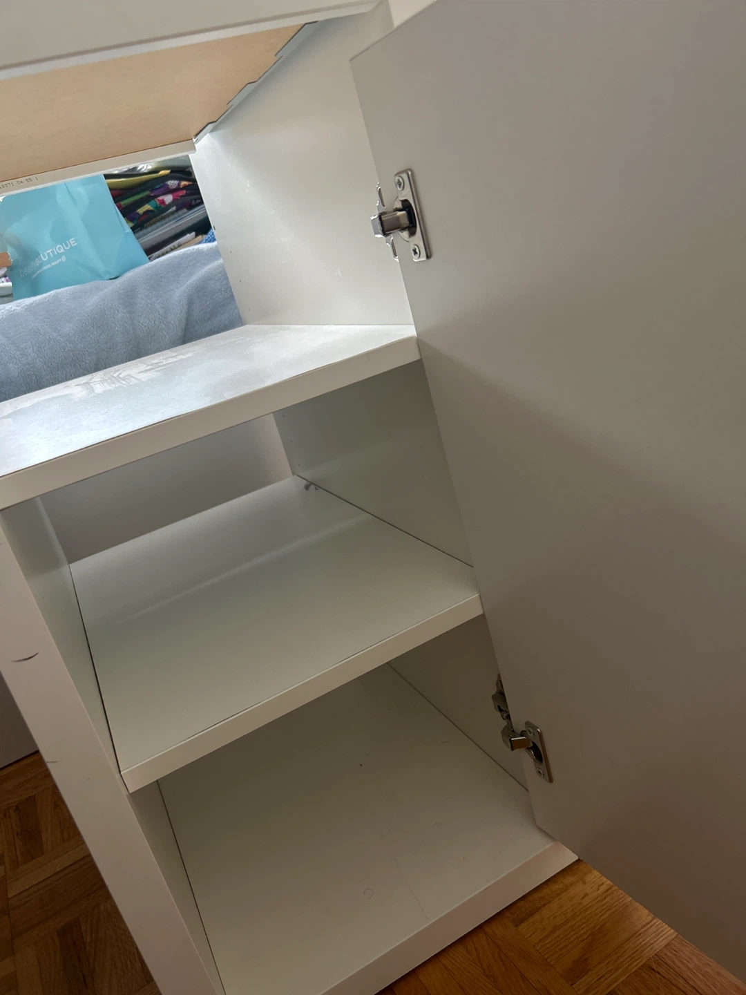 White Desk with Drawers and Storage Cabinet - photo 3