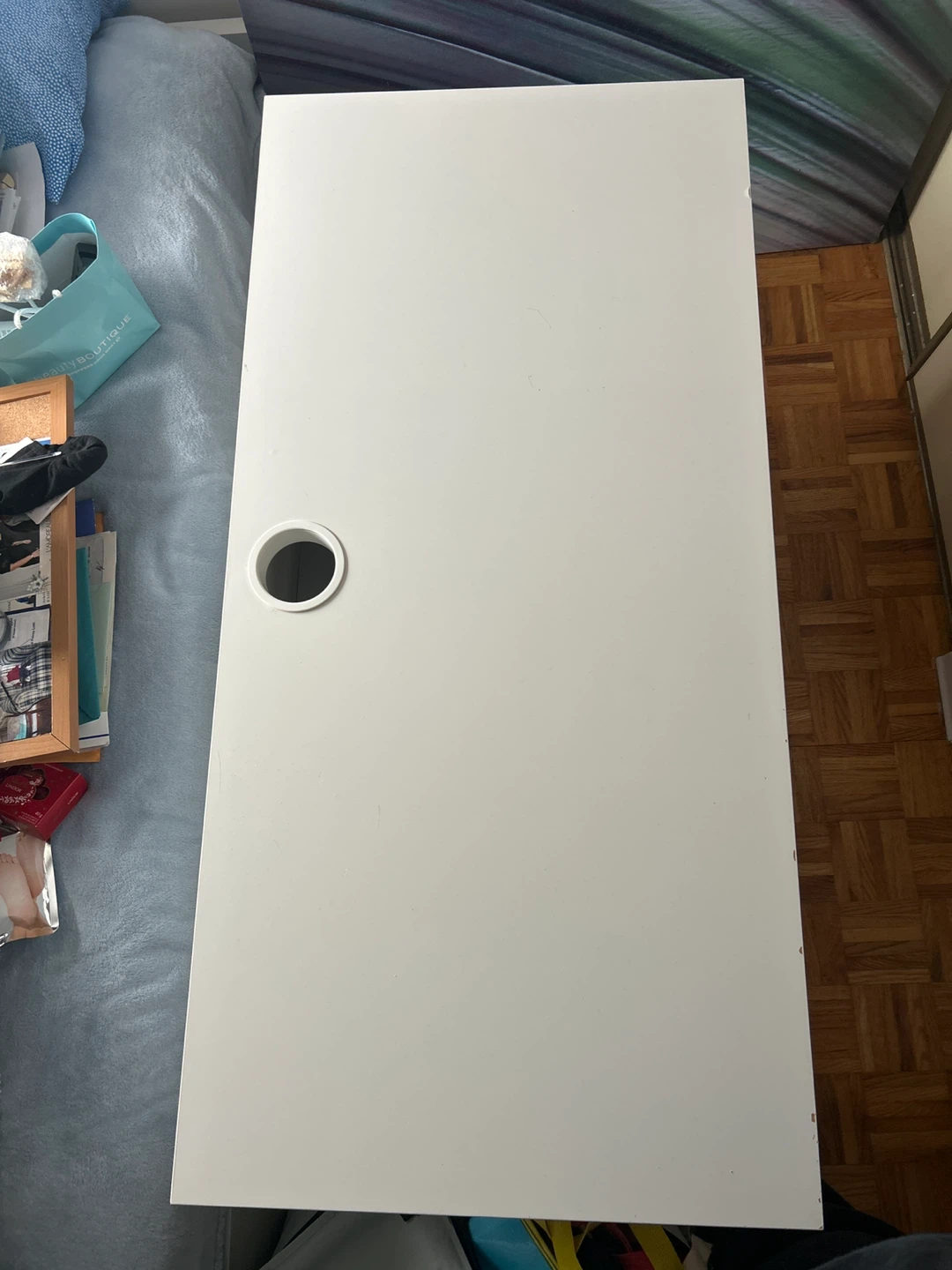 White Desk with Drawers and Storage Cabinet - photo 5