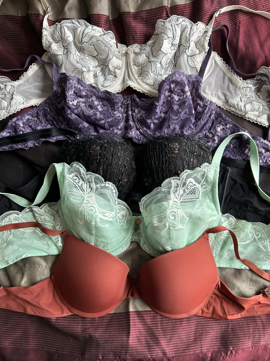 5 bras bundle size 32C