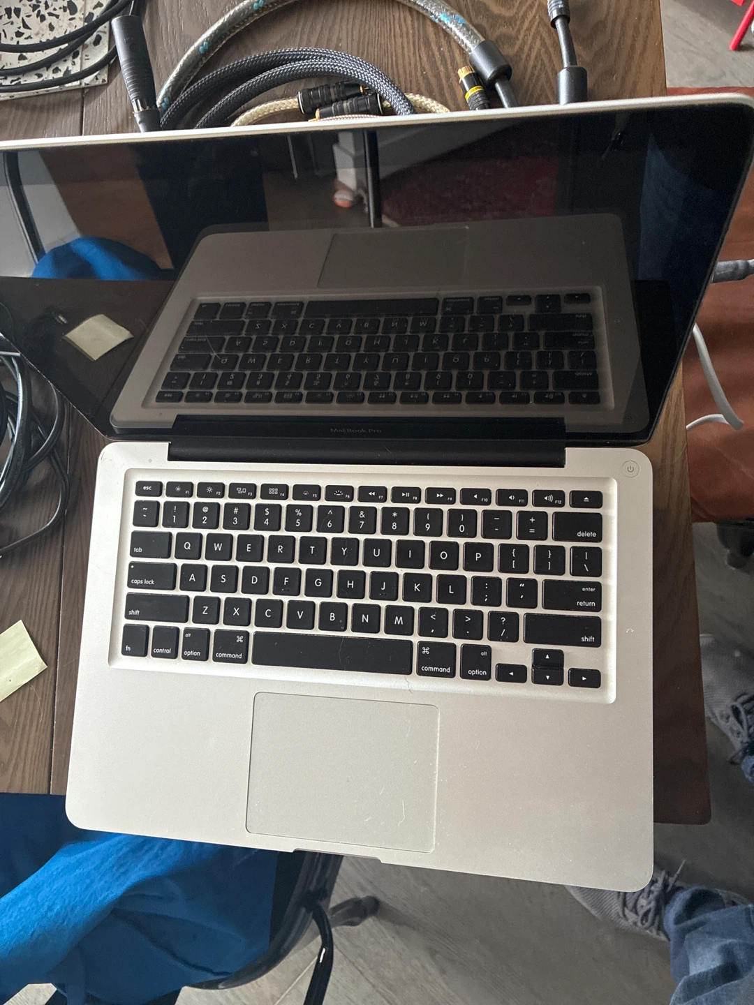 A MacBook, A PS3, An Apple TV and iPod and Remote and Cables - photo 5