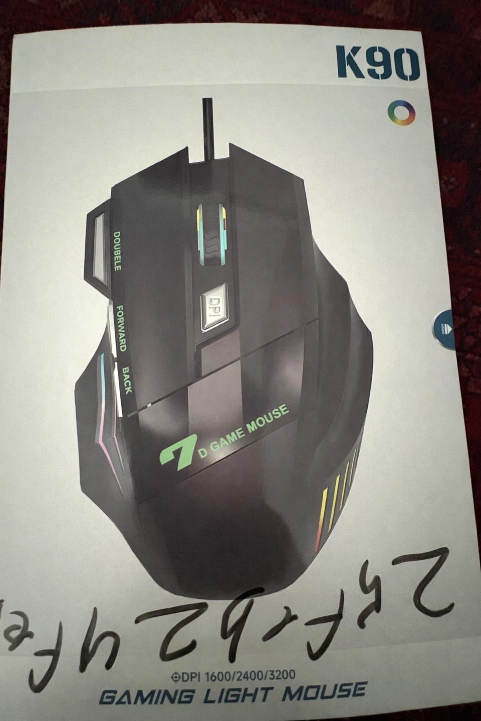AOAS K90 7-button Gaming Mouse (usb cable)
