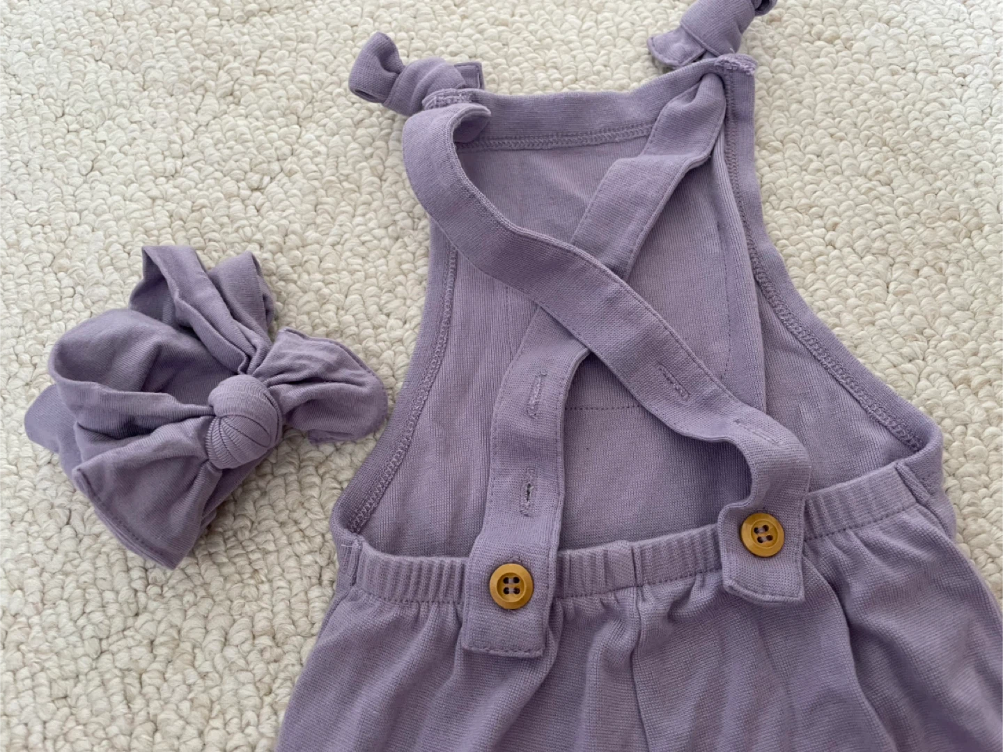 (6-12M) baby overall/jumpsuit with headband Kyte Baby