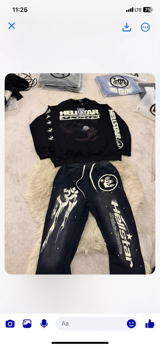 Hellstar Crewneck Sweatshirt and Sweatpants Set