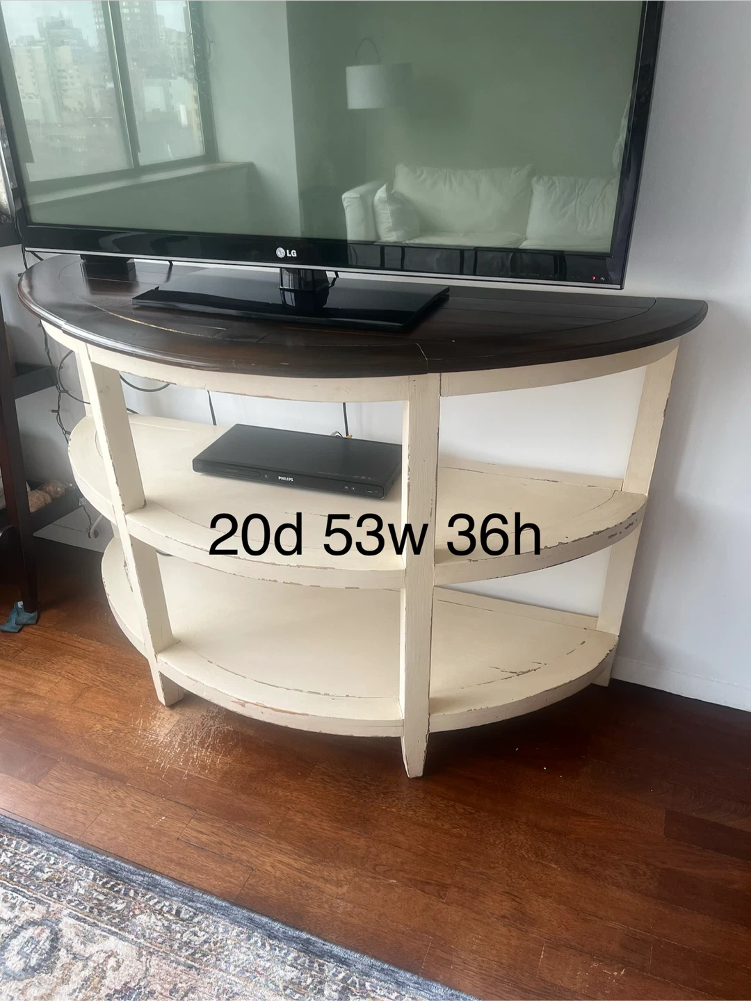 Demi-Lune Half-Moon Console Table