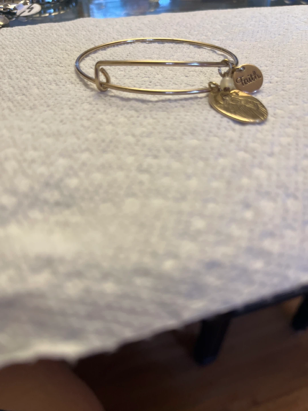 Alex and Ani "Faith" Charm Bangle Bracelet - photo 3
