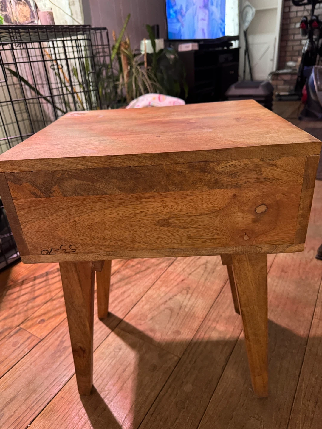Wooden End Table with Drawer - photo 4