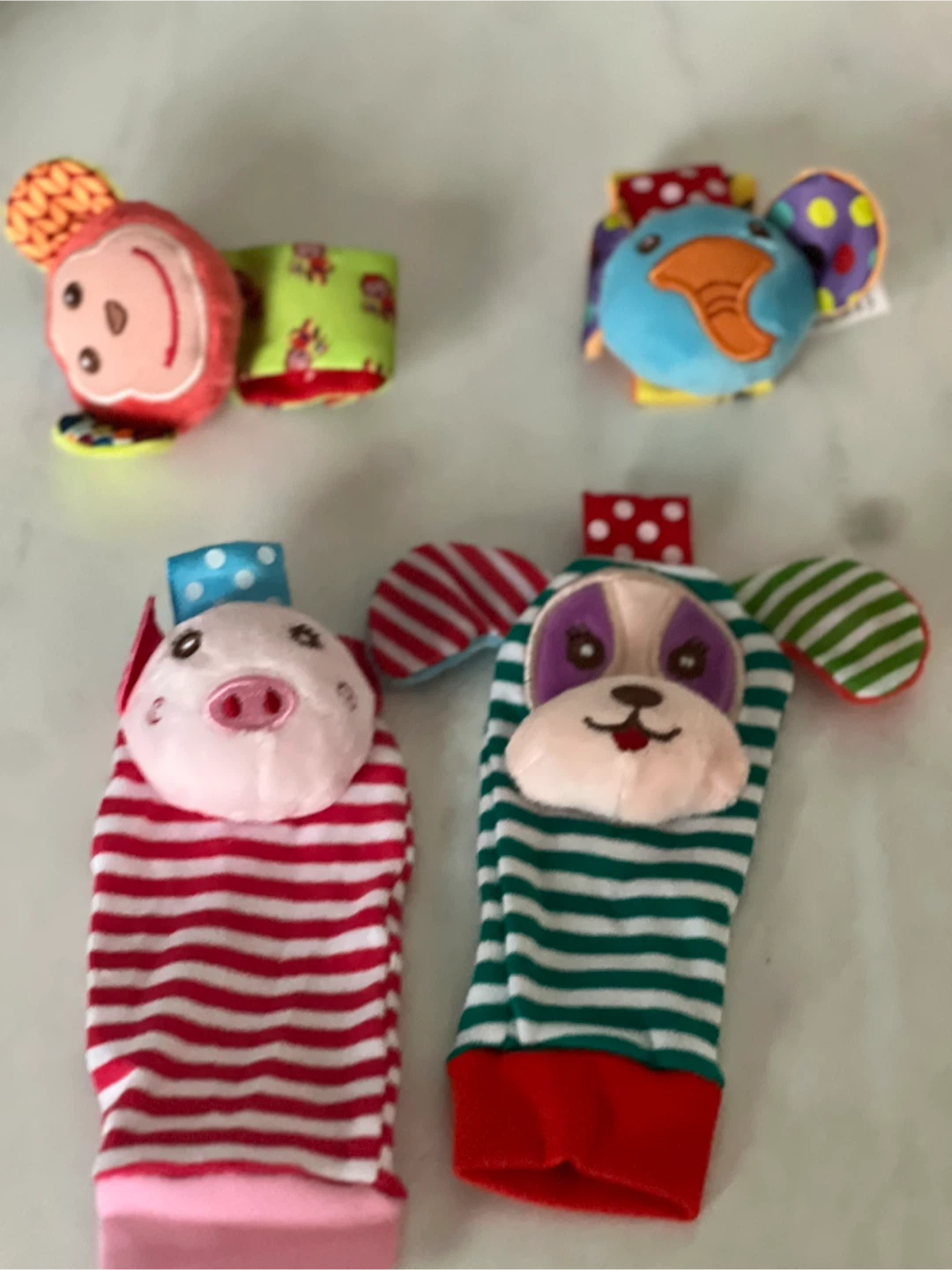 4 Piece Baby Wrist Rattle and Foot Finder Sock Set - photo 3