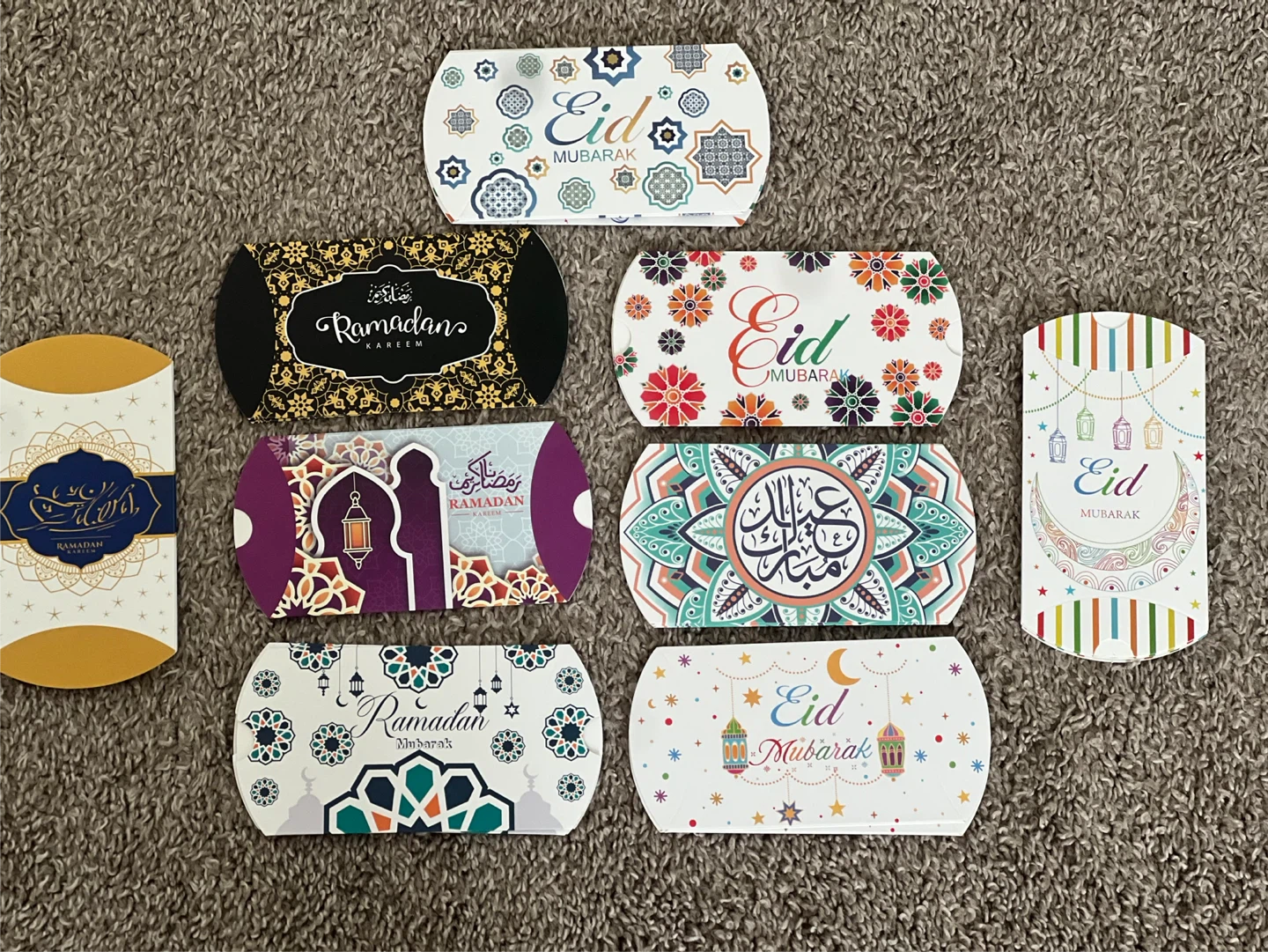 Ramadan & Eid Mubarak Pillow Boxes